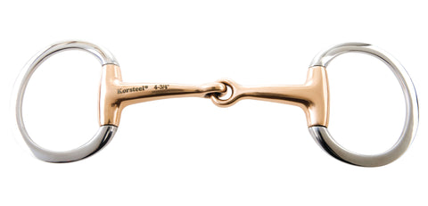 Korsteel® Copper Mouth Jointed Eggbutt Bit