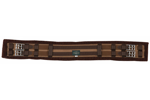 Henri de Rivel Short Synthetic Fleece Girth - Brown / 22 - Dressage Girths