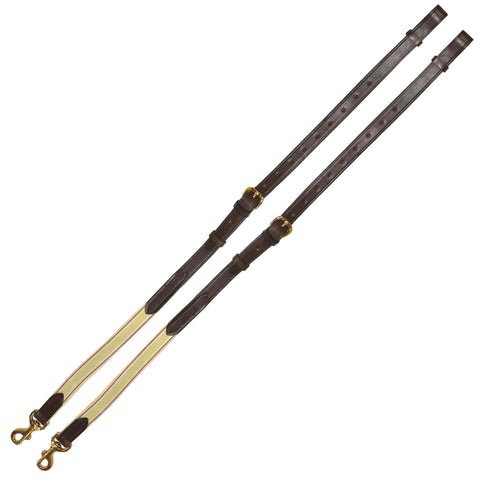 Tory Leather Company DS Premium Leather Side Reins with Elastic