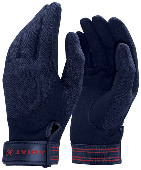 Ariat® Tek Grip™ Riding Gloves - Navy / 6 - Schooling Gloves