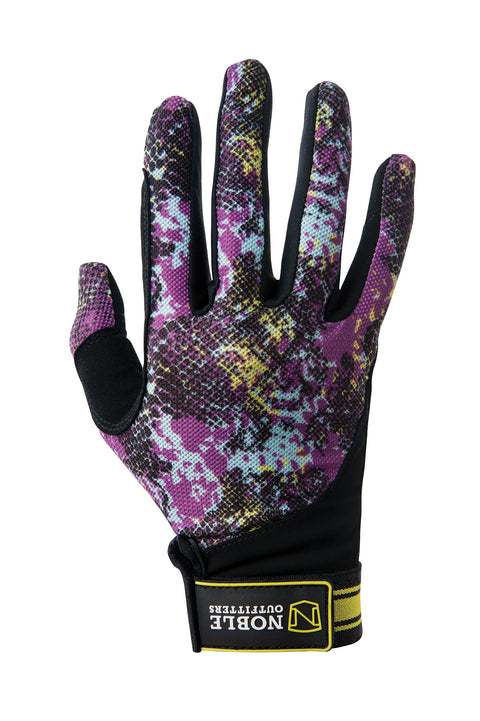 Noble Equestrian™ Perfect Fit Cool Mesh Glove - Blackberry Snakeskin / 5 - Schooling Gloves