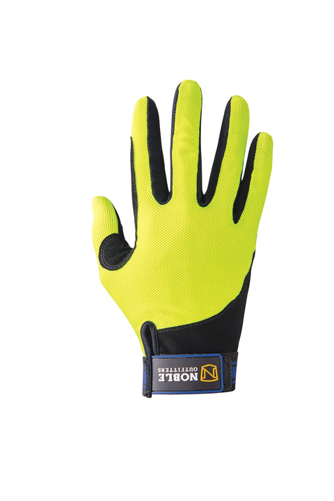 Noble Equestrian™ Perfect Fit Cool Mesh Glove - Lime Punch / 5 - Schooling Gloves