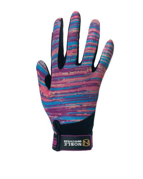 Noble Equestrian™ Perfect Fit Cool Mesh Glove - Coral Space Dye / 5 - Schooling Gloves