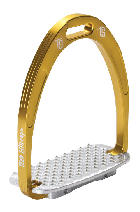 Tech Athena Jumper Stirrup Irons - Gold / 4 3/4 - Stirrup Irons