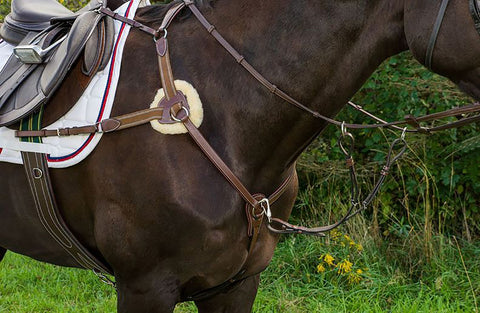 Henri de Rivel Pro 5-Point Elastic Breastplate Martingale with Running Attachment