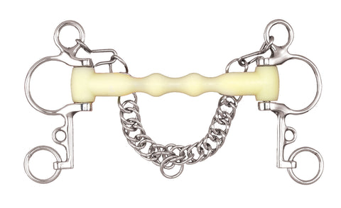 Happy Mouth Bits® Shaped Mullen Mouth Short Shank Pelham Bit