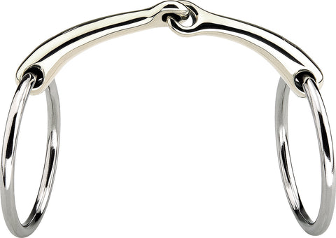 Herm Sprenger® Dynamic RS Sensogan® Single Joint Bradoon - 14mm mouth; 55mm rings