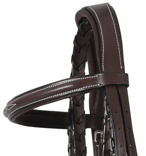 Henri de Rivel Pro Mono Crown Fancy-Stitched Padded Bridle with Laced Reins