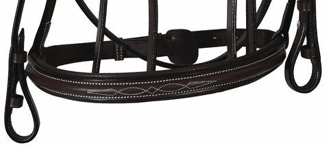 Henri de Rivel Pro Mono Crown Fancy-Stitched Padded Bridle with Laced Reins