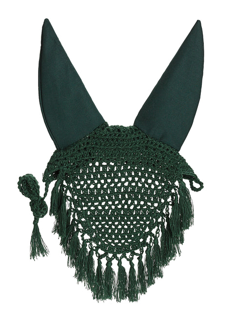 Rider’s International™ Crochet Bonnet with Tassels - Hunter / Horse-F/S - Ear Nets & Bonnets