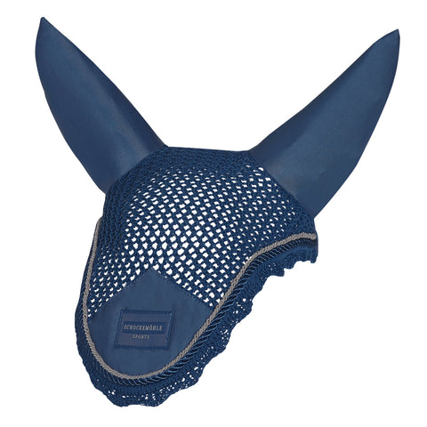 Schockemöhle Fly Veil - Jeans Blue / Horse-F/S - Ear Nets & Bonnets
