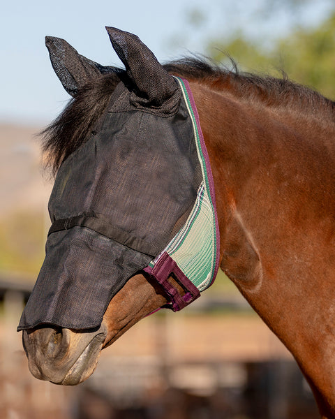 Kensington™ UViator CatchMask® with Ears Removable Nose & Forelock Opening - Imperial Jade / Medium - Fly Masks & Wraps