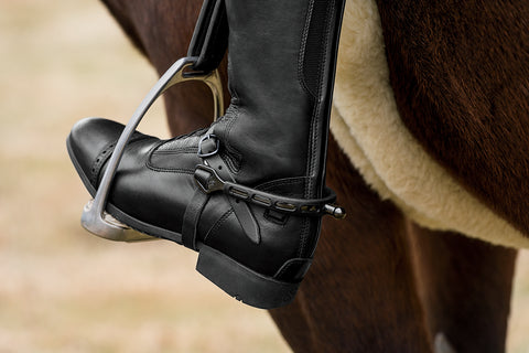 Herm Sprenger® Ultra Fit Extra Grip Black Knob Spurs