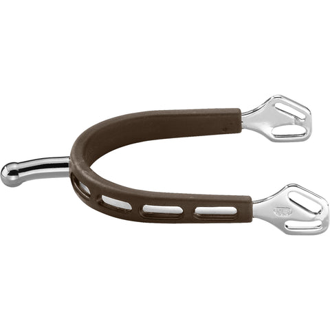 Herm Sprenger® Ultra Fit Brown Grip Small Round Rowel Spurs