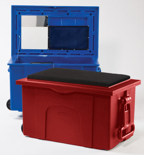 Burlingham Sports Deluxe Sport Trunk with Padded Seat - Red - Trunks