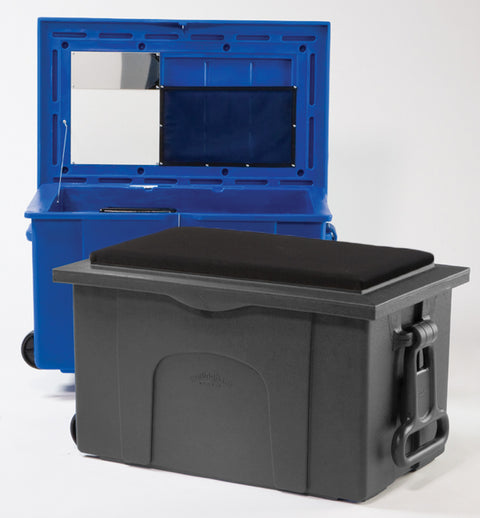 Burlingham Sports Deluxe Sport Trunk with Padded Seat - Grey - Trunks