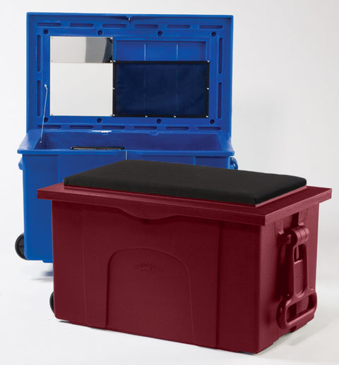 Burlingham Sports Deluxe Sport Trunk with Padded Seat - Cherry - Trunks