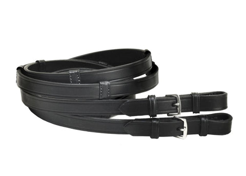 Tory Leather Extra Long Hand Stop Reins with Buckle Ends