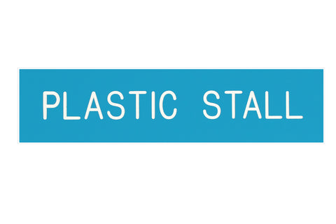 Plastic Stall Plate - 1 or 2 lines