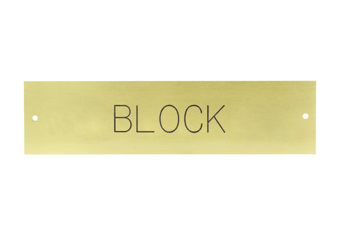 Rectangular Stall Plate - 3 lines