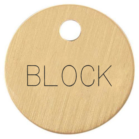1'' Round Halter Tag