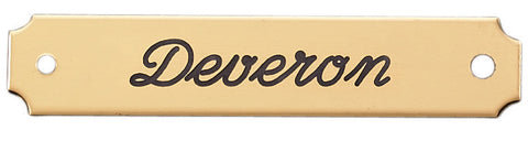 Notched Corner Saddle Nameplate