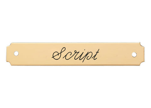 Notched Corner Saddle Nameplate