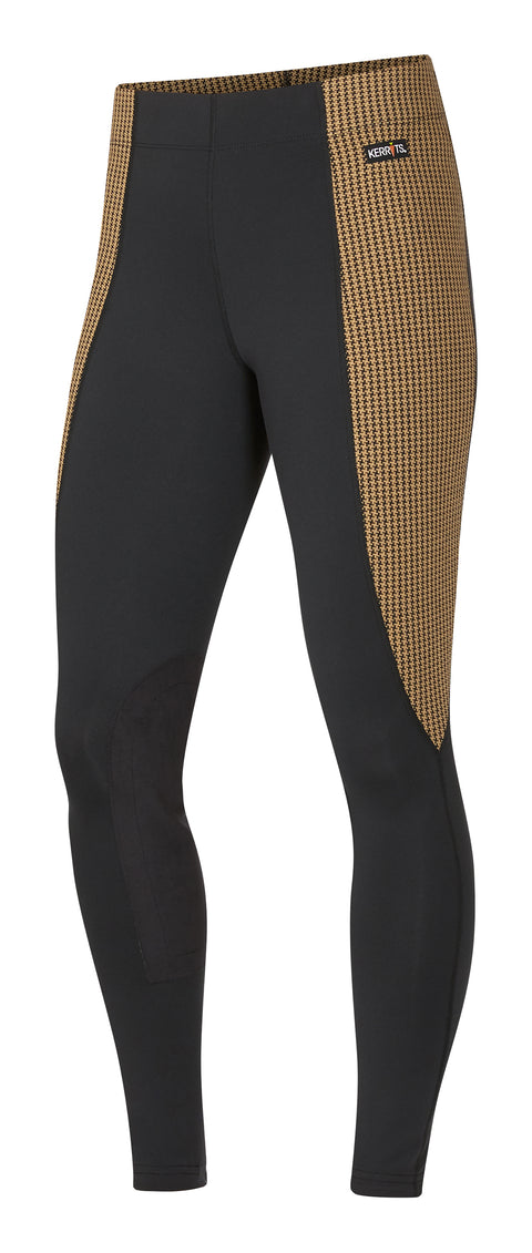 Kerrits® Flow Rise Performance Riding Tight - Amber Houndstooth / 1X - Tights