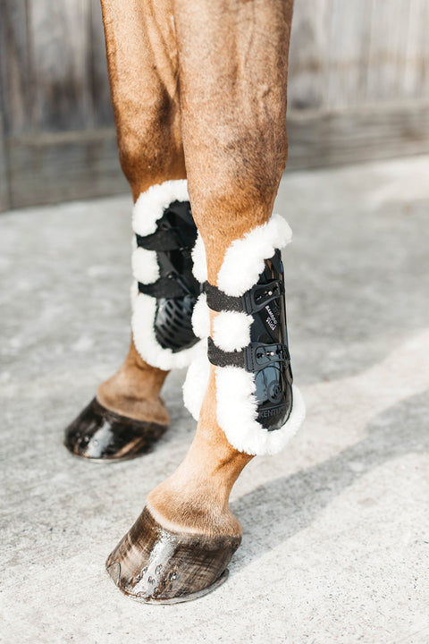 Kentucky Horsewear Vegan Sheepskin Elastic Tendon Boots with Bamboo