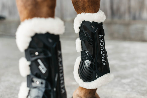 Kentucky Horsewear Vegan Sheepskin Elastic Tendon Boots with Bamboo