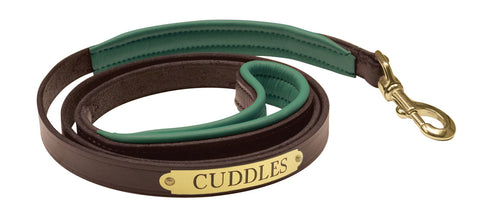 Perri’s® Padded Leather Nameplate Dog Leash