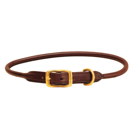 Tory Leather Rolled Leather Dog Collar