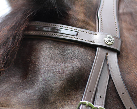 Henri de Rivel Piaffe Mono Crown Bridle with Flash Noseband & Patent Leather