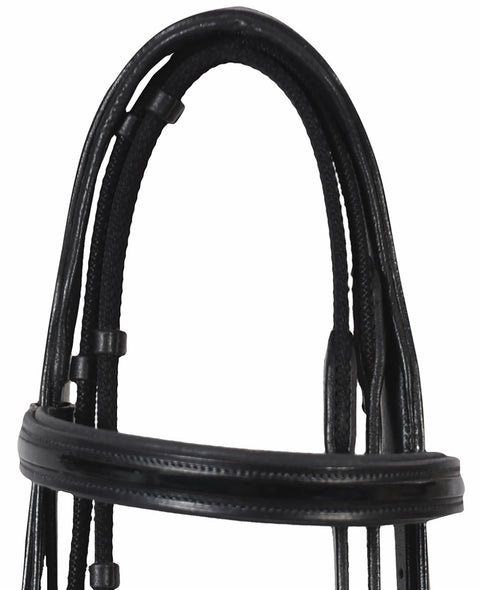 Henri de Rivel Piaffe Mono Crown Bridle with Flash Noseband & Patent Leather