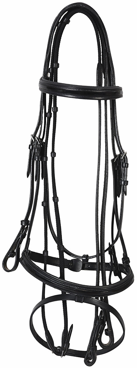 Henri de Rivel Piaffe Mono Crown Bridle with Flash Noseband & Patent Leather