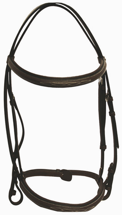 Henri de Rivel Fancy Raised Padded Bridle with Laced Reins