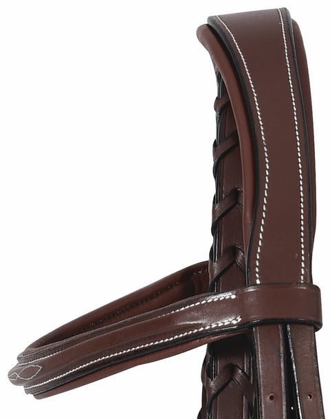 Henri de Rivel Mono Crown Bridle with Padded Wide Noseband