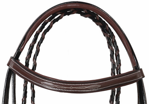 Henri de Rivel Mono Crown Bridle with Padded Wide Noseband