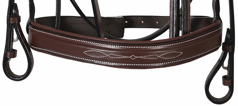 Henri de Rivel Mono Crown Bridle with Padded Wide Noseband