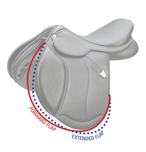 Bates Caprilli Close Contact Saddle with Extended Flap