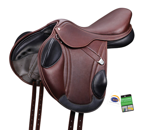 Bates Advanta Monoflap Eventing Saddle - Duo-Havana/Black / 16 1/2 - A/P & Event Saddle
