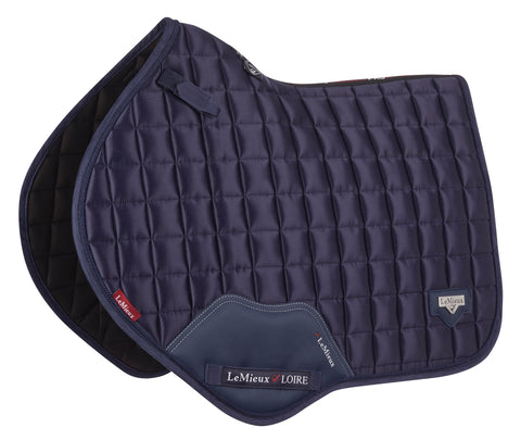 LeMieux® Loire Satin Classic Close Contact Square - Navy / Large - Square Pads