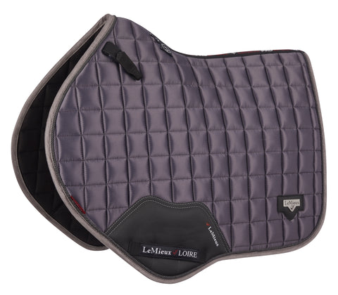 LeMieux® Loire Satin Classic Close Contact Square - Grey / Large - Square Pads
