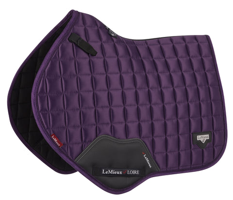 LeMieux® Loire Satin Classic Close Contact Square - Black Currant / Large - Square Pads