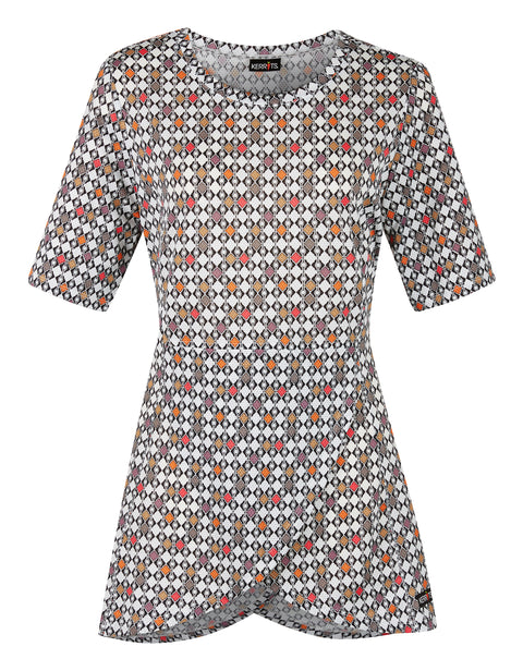Kerrits® Ladies’ Crossrail Tunic - Poppy Deco Bits / 1X - Casual Shirts