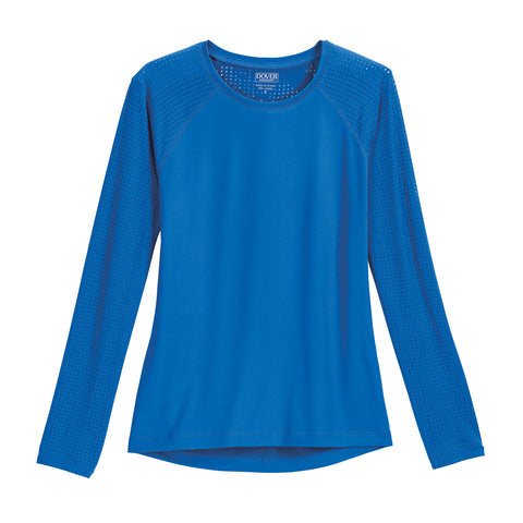 DS Ladies´ Long Sleeve Tech Top - Blue Leap / Xs - Casual Shirts