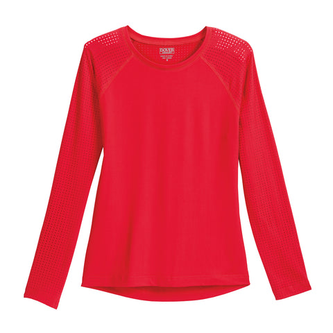 DS Ladies´ Long Sleeve Tech Top - Raspberry / Xs - Casual Shirts
