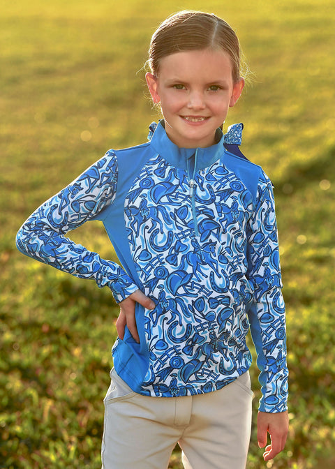 Belle & Bow Equestrian Girls’ Pullover Long-Sleeve Shirt