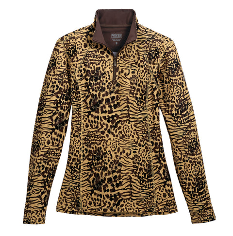 DS Ladies’ Meredith Print Quarter-Zip Shirt