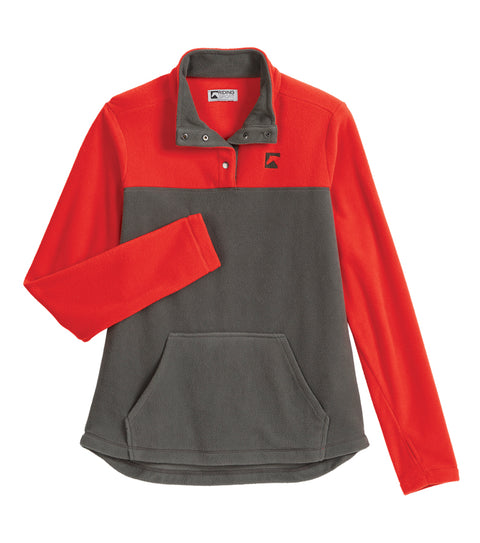 Riding Sport™ Ladies’ Freemont Fleece - Firework Red/Chimera Grey / Xs - Sweaters & Sweatshirts